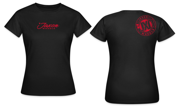 JXN Wheels Women S Black Logo Redglitter