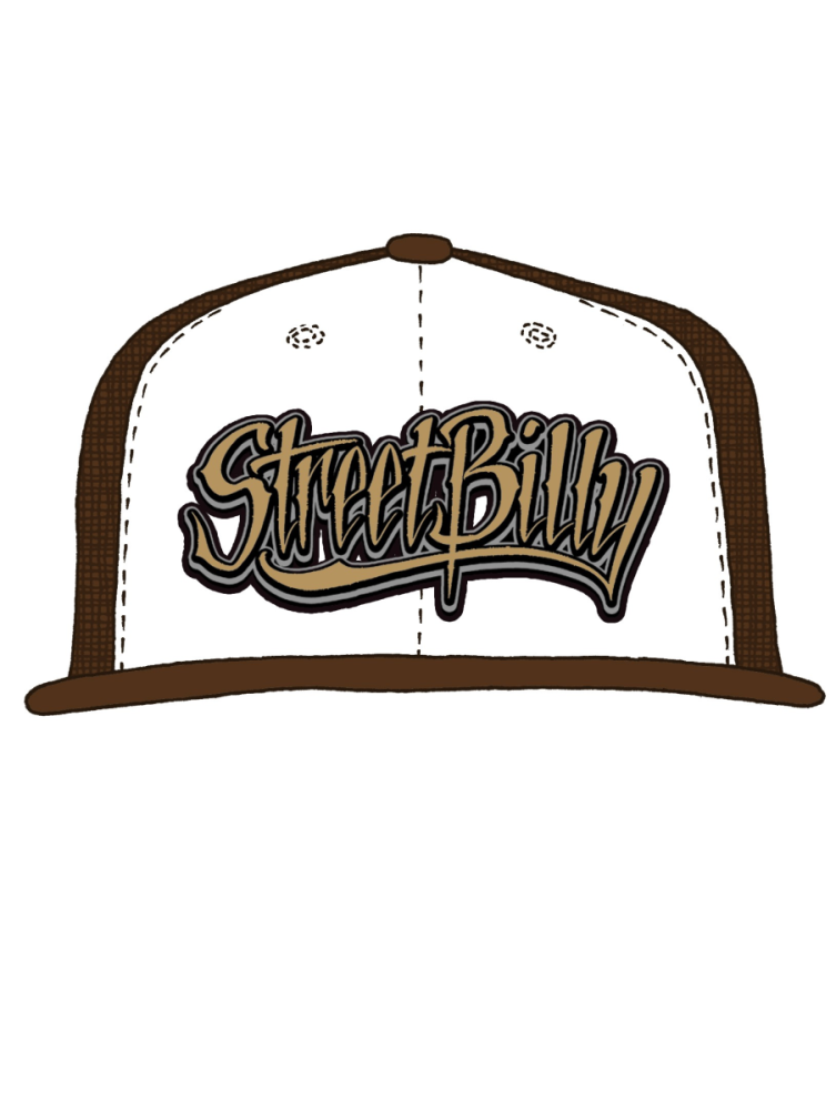 GWG Streetbillys CAP Logo Brown White